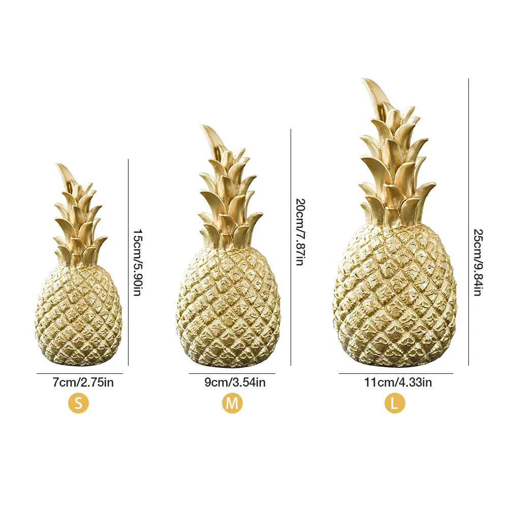 Роскошные Керамика ананас Nordic фрукты Форма золотое украшение в виде ананаса дома