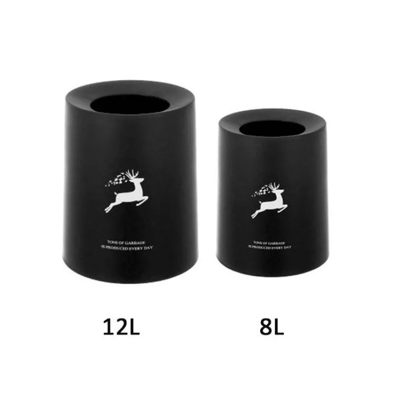 Творческий оленей Пластик матовый мусорный бак 8L/12L мусора мусорное ведро для