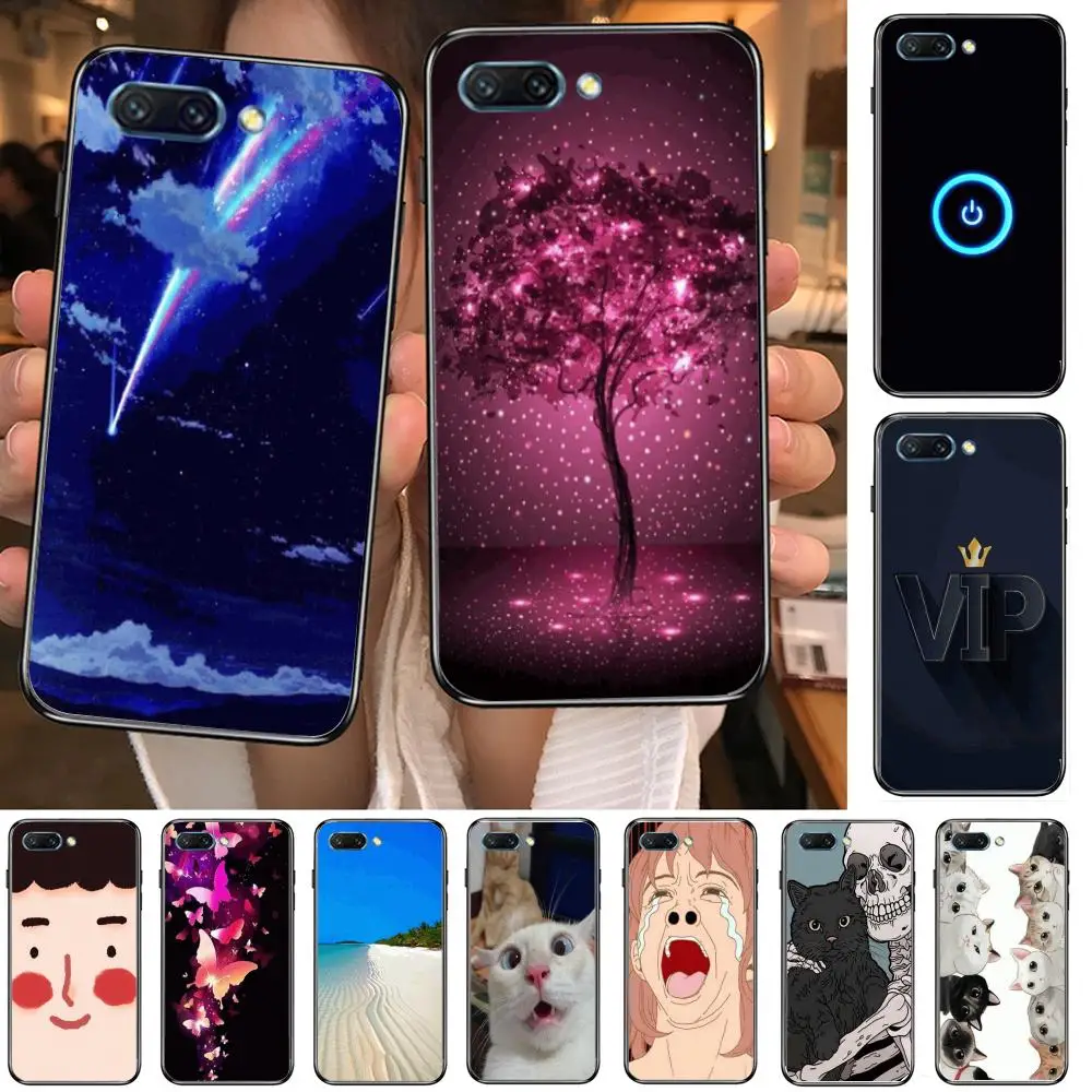 

Clear Phone Case For Huawei Honor 10 9 8 7 N Pro Lite A C RU Black Etui Coque Hoesjes Comic Fashion Beautiful