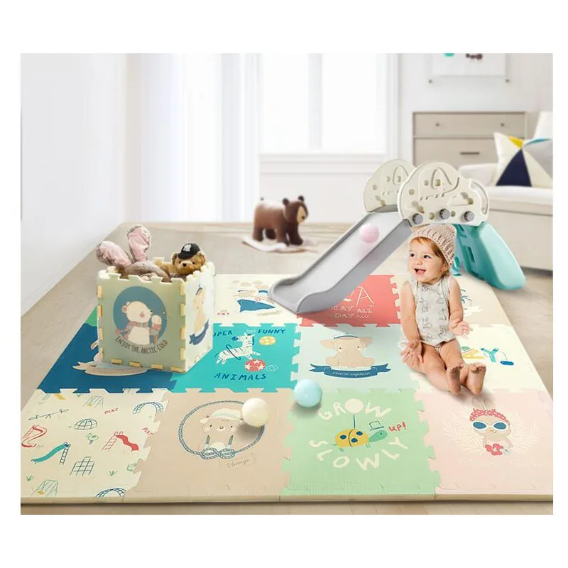 Детский коврик для ползания 2 см толстый и безвкусный комбинированный анти осень