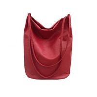 6pcslot women leather handbags black bucket shoulder bags ladies crossbody bags large capacity ladies bag bolsa