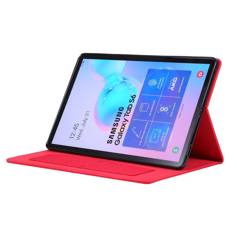 Тряпичный чехол для Sansung Galaxy Tab S6 10,5 SM-T860 SM-T865 10," Tablet Capa Funda чехол с картой Solts+ пленка+ ручка