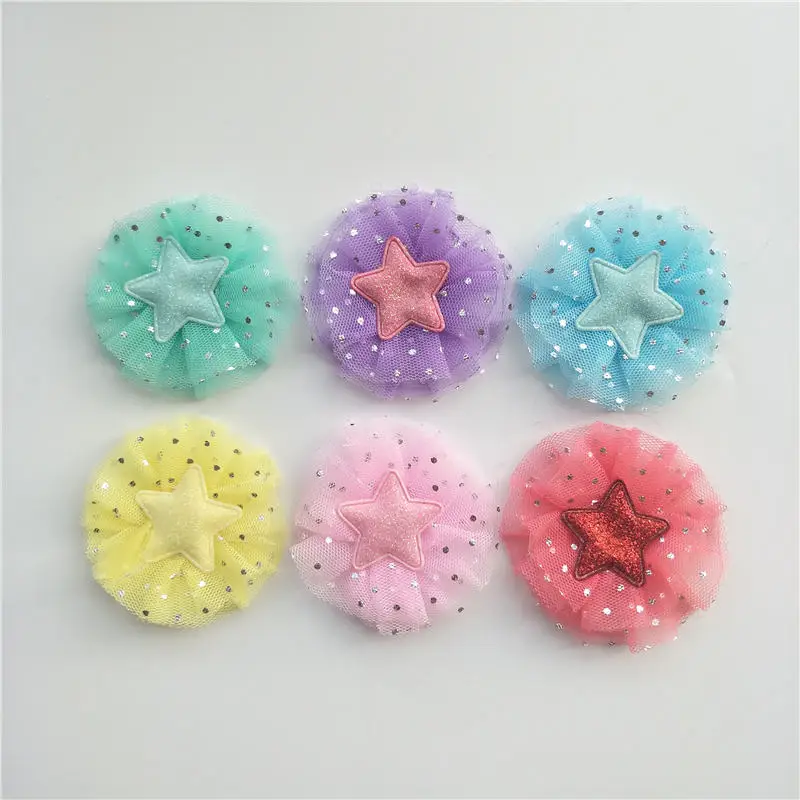 Аппликация для детских заколок волос 6 5 см 24 шт./лот|padded applique|padded flower appliquepadded star