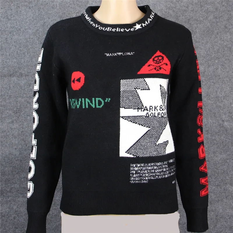 Осенне-зимняя женская футболка с черепом для гольфа сохраняющая тепло Mark Lona Golf