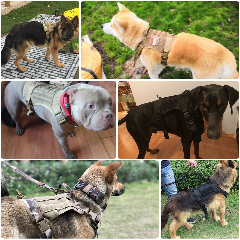 

Military Tactical Dog Harness Front Clip Law Enforcement K9 Working Pet Dog Durable Vest For Small Large Dogs German Shepherd