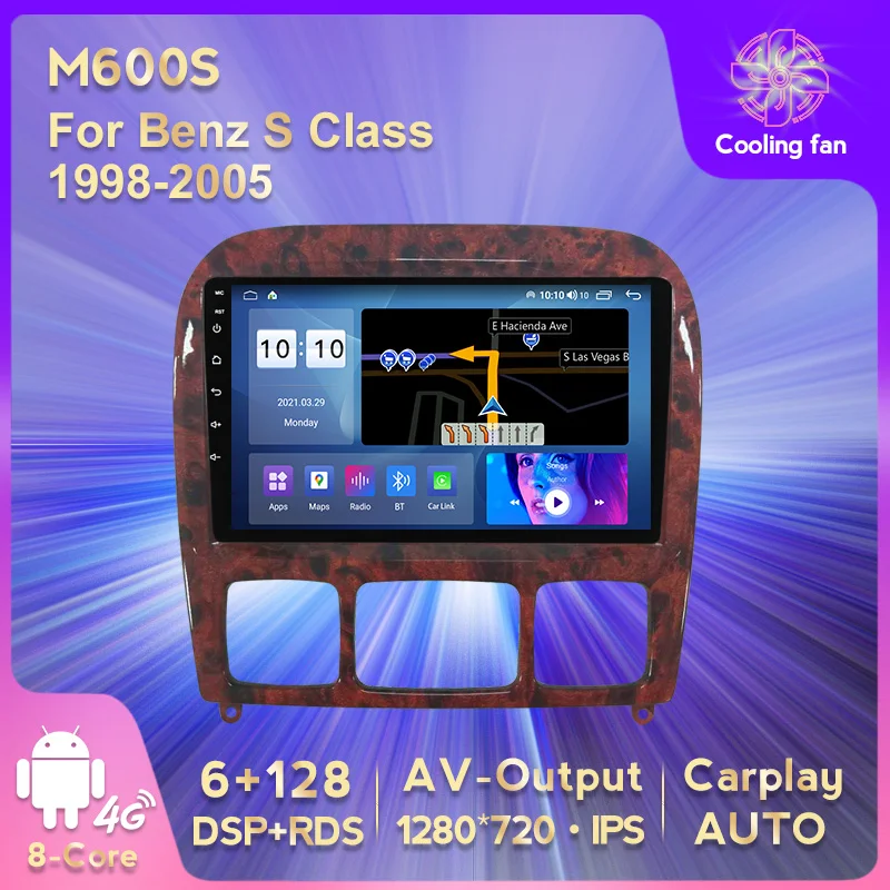 Автомагнитола для Mercedes Benz S Class W220 S280 S320 S350 S400 S430 S500 S600 S55 AMG 1998-2005 мультимедийный CD