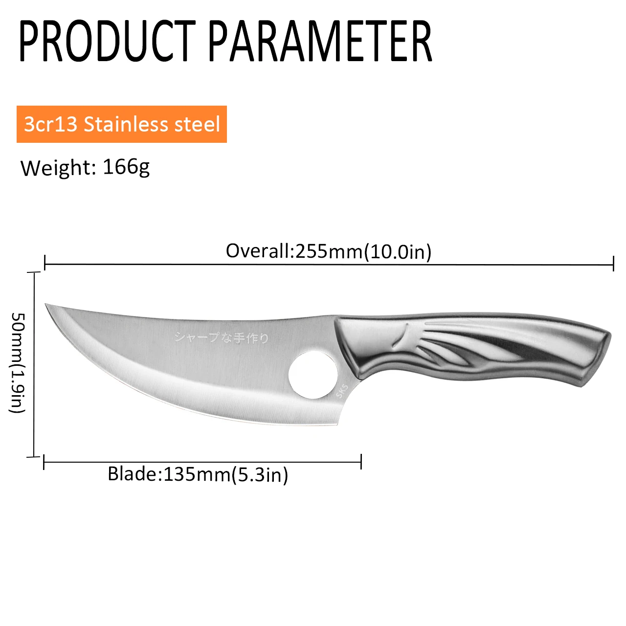 Stainless Steel Boning Knife Kitchen Chef knife Meat Cleaver Outdoor Camping Cooking Cutter Butcher kitchen Tool | Дом и сад
