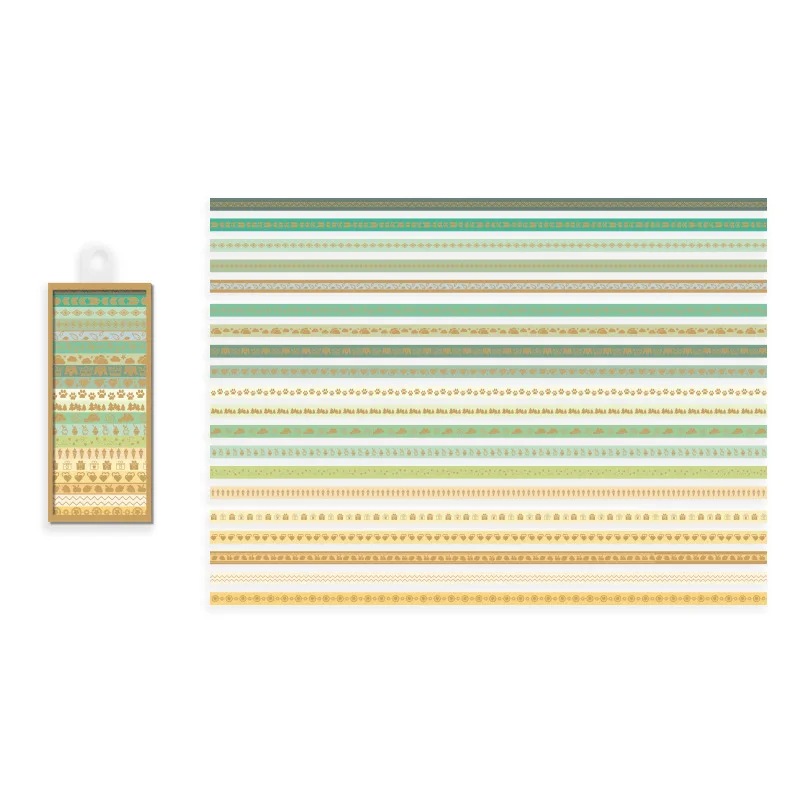 

20Pcs/Set 5mm Bronzing Washi Tape Set Gold Masking Tape Foil Decorative Tape Sticker DIY Scrapbooking Journaling Stationery