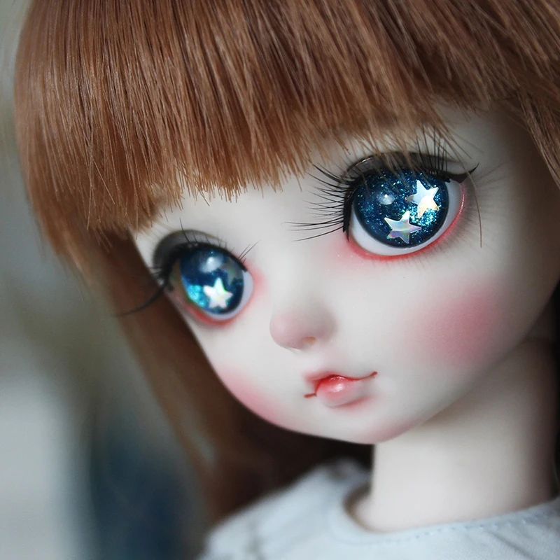 

Hxwanx False Eye For Toys DIY Doll Accessories Acrylic Blue Flashing Stars Eyes Eyeball Suitable For 1/3 1/4 1/6BJD SD Dolls Toy