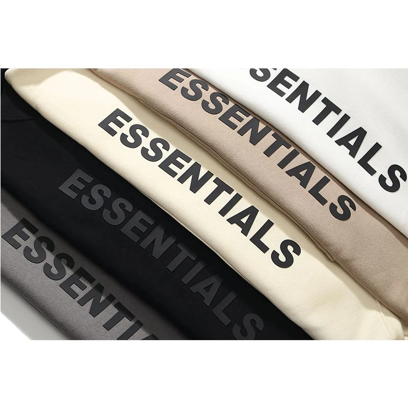 

New Men's Essentials Hoodies Sweatshirts Reflective Letters Printing Fleece Oversized Hoodie Fashion Hip Hop Sweatshirt Couples