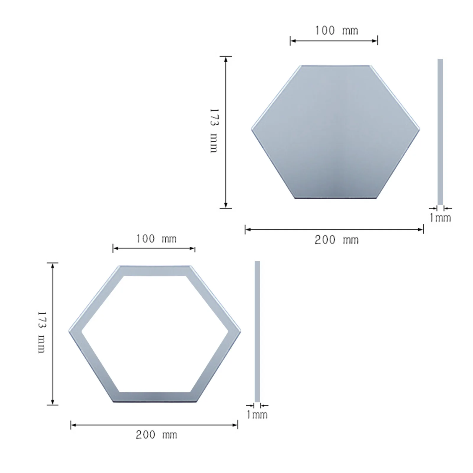 

12PCS DIY Geometric Decoration 3D Mirror Wall Stickers Removable Decal Hexagon Mirror Art Hexagonal Acrylic Wall Paper Home Deco