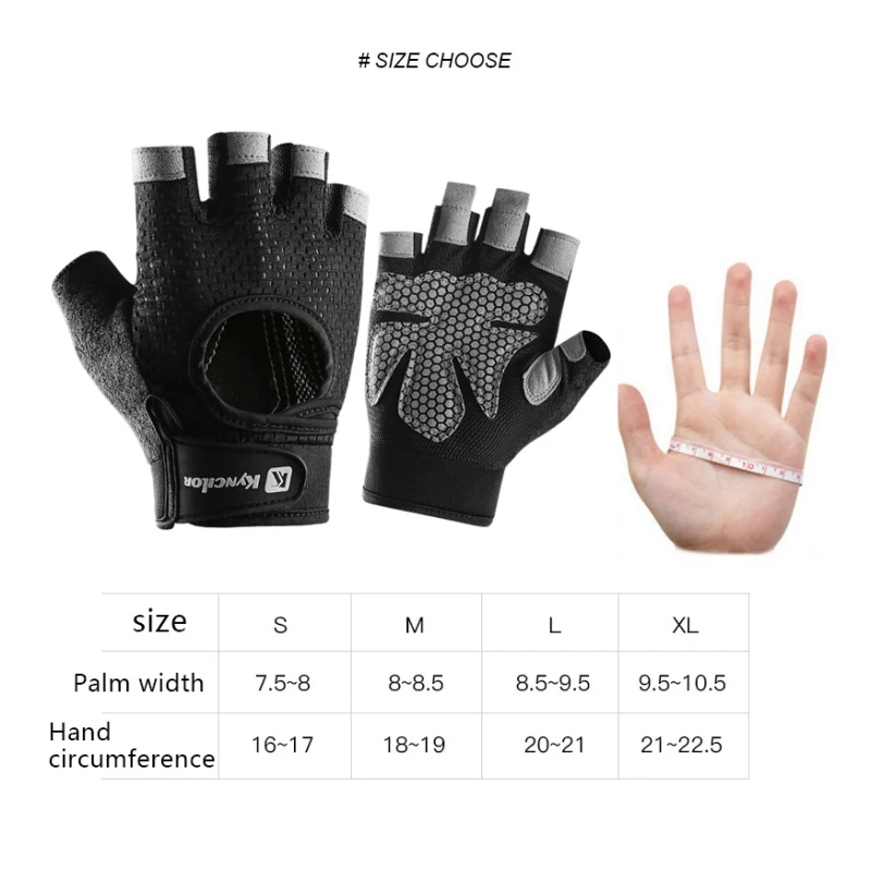 

Fitness Gloves Weightlifting Gloves Sports Half Finger Gloves Weightlifting Half Finger Gloves Riding Gloves Breathable