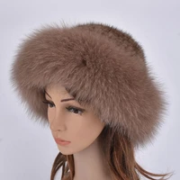 winter knitted real mink fur hats luxury natural real fox fur cap ladies winter warm fluffy casual natural genuine fur hats