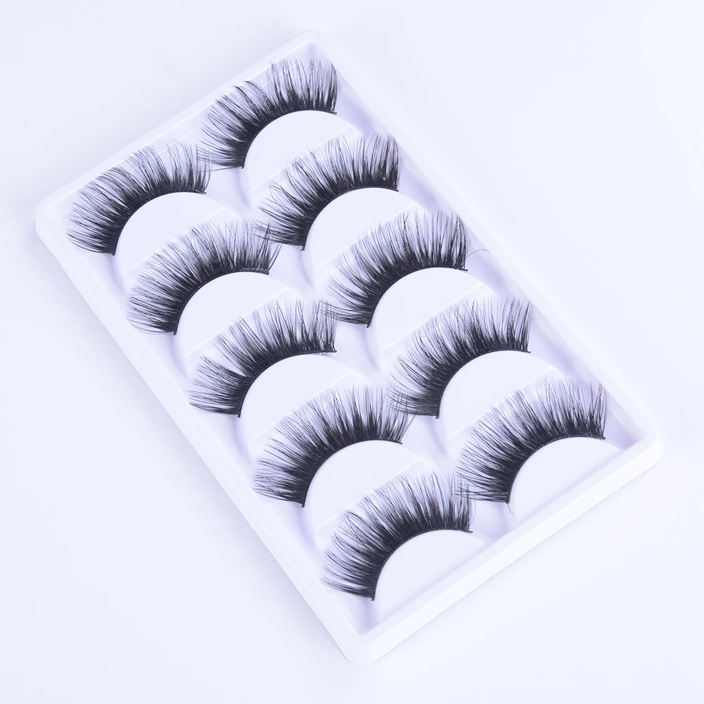 5 пар накладных ресниц ручной работы 3D Накладные ресницы Многоразовые норковые