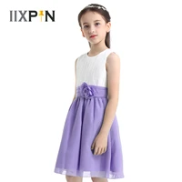 girls dresses kids dance wear pleated princess party dress flower girl clothes school show childrens stage performnace costume
