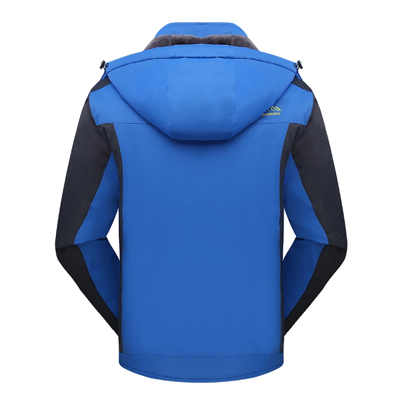 Мужская зимняя флисовая парка ветровка бархатная Толстая теплая мужские военные