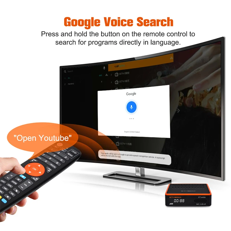 ТВ-приставка GTmedia Combo Android 9 0 спутниковый ТВ-ресивер с DVB T2/S2/SX2/T2/ATSC/ISDBT H.265 4K Смарт