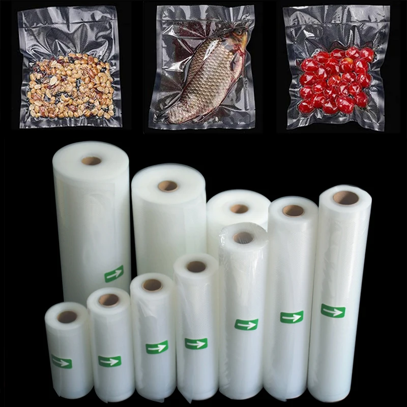 

1 Roll Vacuum Food Sealer Bags Kitchen Vacuum Freezing Storage Bag Long Time Keeping-Fresh Bag For Meat Nut Fish Fruit Vegetable