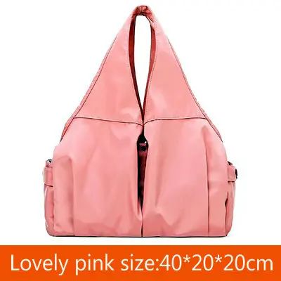 Lovely pink Женские сумки для фитнеса, розовая сумка для спортзала, для девушек, для занятий йогой, сумки для тренировок, для улицы, для путешествий, сумка для хранения, спортивная сумка, сумка для багажа, сумка-тоут - Цвет: Lovely pink