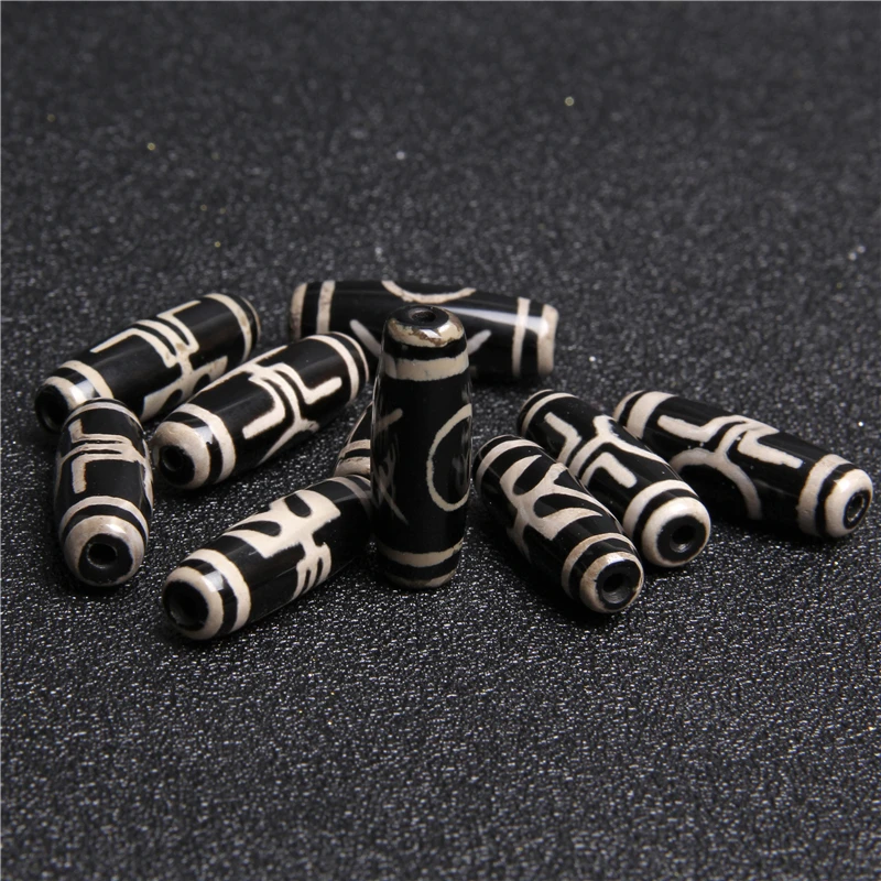 Бусины черного агата Будда для молитвы 28 мм Овальный натуральный Тибетский