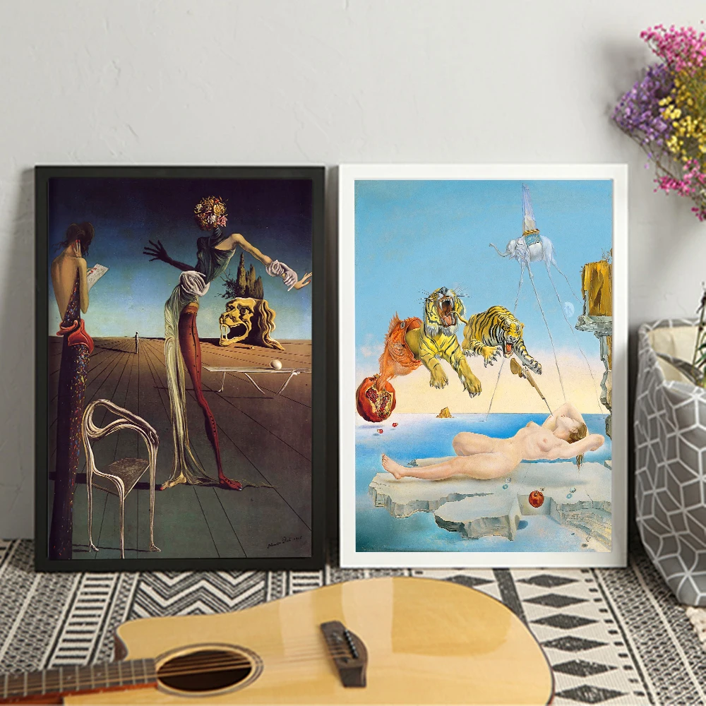 Женщина с головой роз Картина на холсте Сальвадор Дали постеры и принты