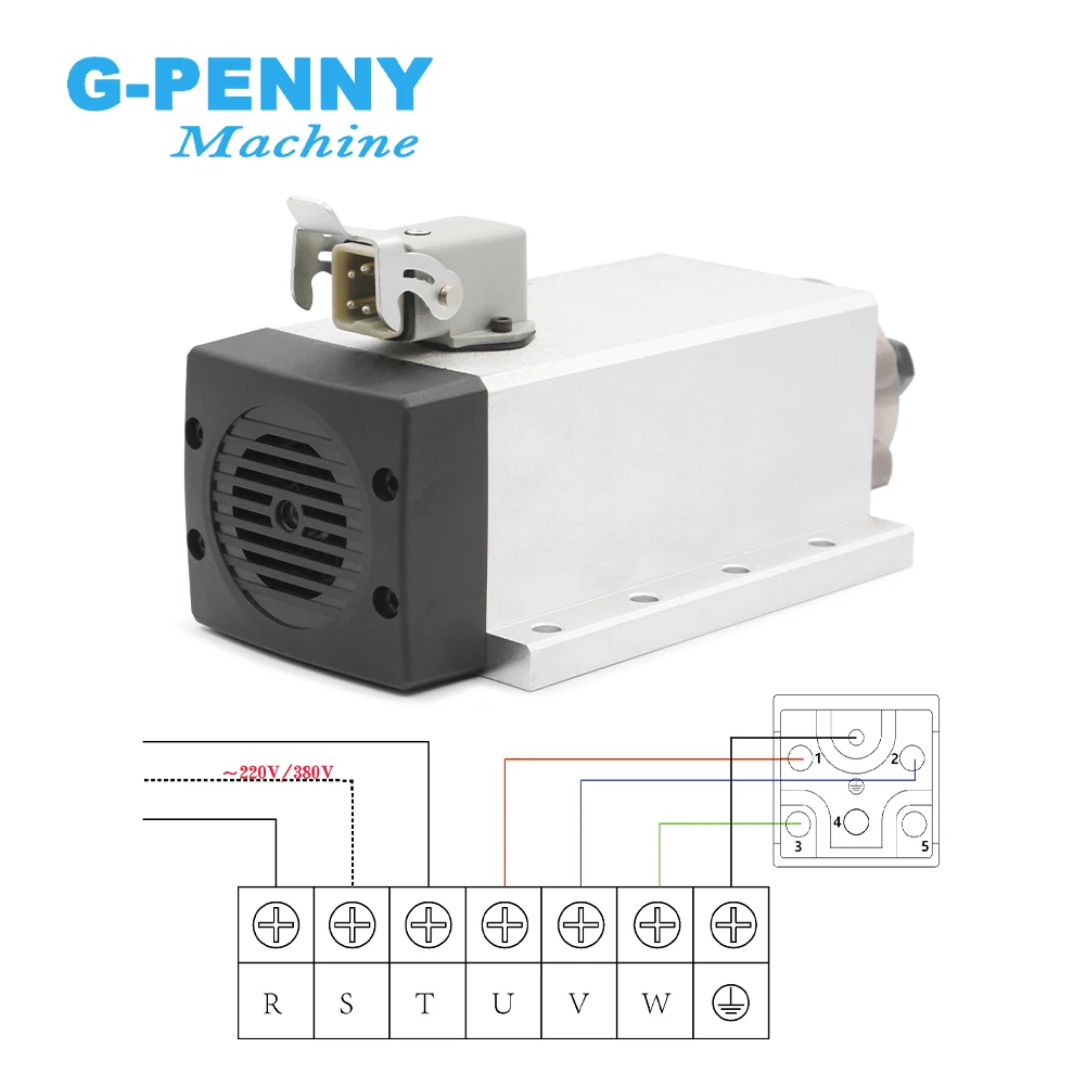 G-penny 1 5 кВт ER11 электродвигатель шпинделя с воздушным охлаждением фланцем 4 шт.