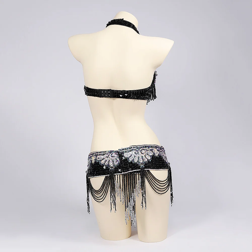 Extraodinary восточные Стиль одежда костюм из 2 предметов бисера бюстгальтер ремень