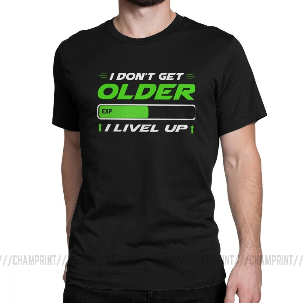 Футболка мужская с надписью Don't Get Older I Level Up | Мужская одежда