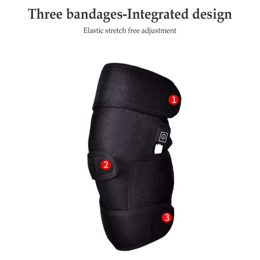 

Electric Heating Knee Massager Joint Brace Support Elbow Knee Treatment USB Heating Knee Wrap