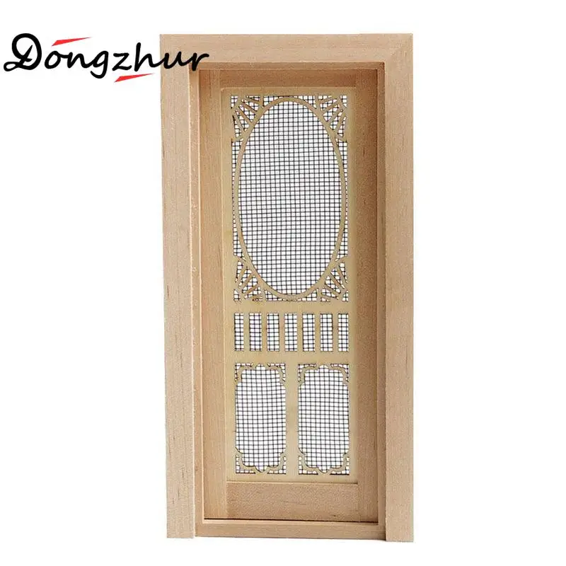 

New High Quality 1:12 Dolls House Single Open Accessories Door Furniture WWP5206 Dollhouse Toy DIY Birch Screen Dec Y4L