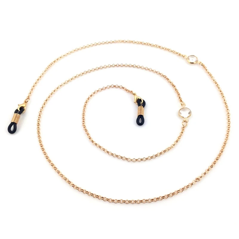 

Цепочка для очков для чтения Держатель Модные солнцезащитные очки акриловая Шея металлический ремешок Золотой 2XPC