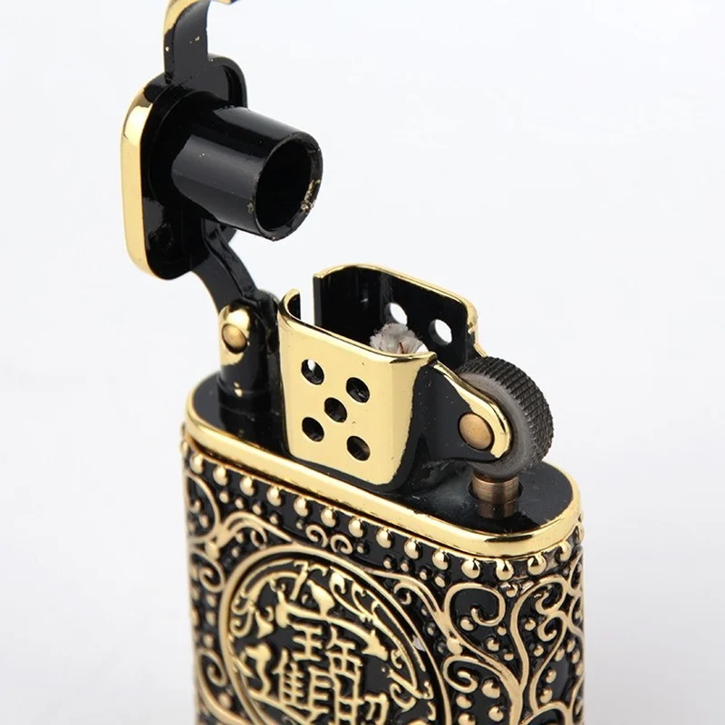 

Armor Lucky Get Rich High-grade Pure Copper Kerosene Lighter Smoking Accessories Gadgets for Men Briquets Et Accessoires Fumeurs