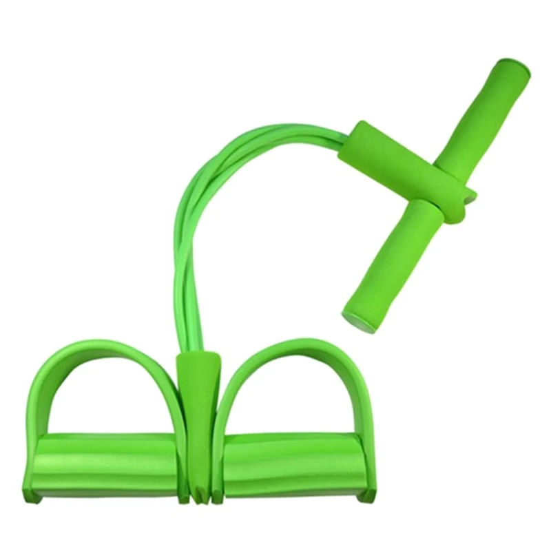 Эспандер для йоги ног груди приседания 4 трубки Педальный весенний тренажер