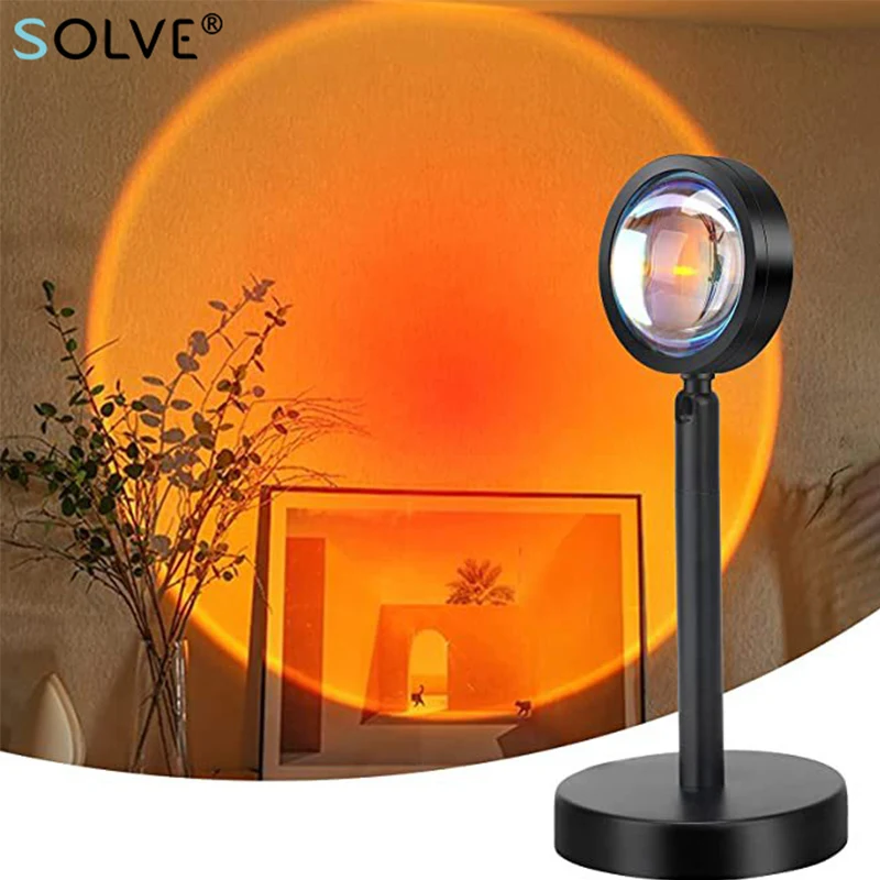 

Светодиодный ночсветильник для проекции заката, радужная лампа для проекции заката, домашний фон для кафе, декоративная настенная лампа дл...