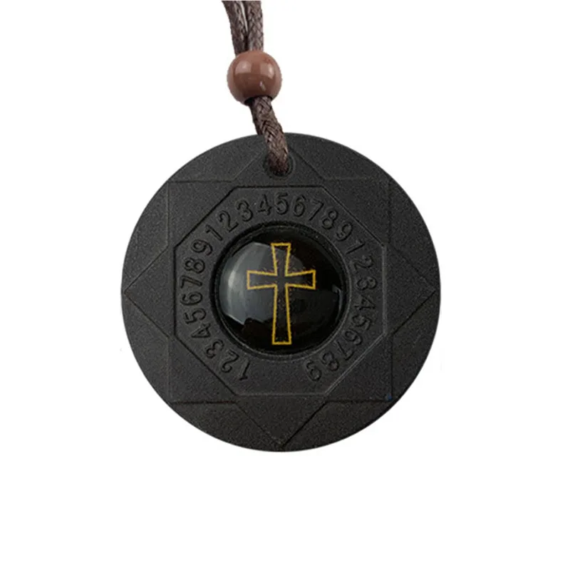 

2300+ Negative Ions Quantum Energy Pendant Necklaces Volcanic Lava Radiation Protection Tourmaline Gift for Men Woman Father
