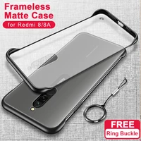 redmi 8 case for xiaomi redmi 8 frameless transparent matte hard phone case for xiaomi redmi 8a cover with finger ring cases