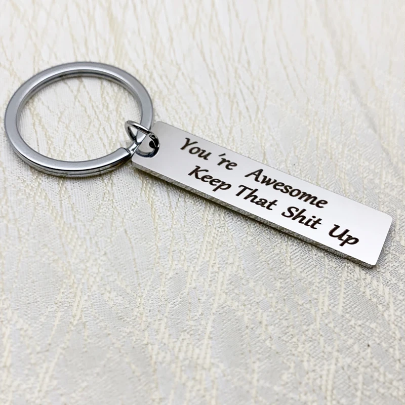 Забавный вдохновляющий брелок подарок для женщин мужа жены друга лучшего на день