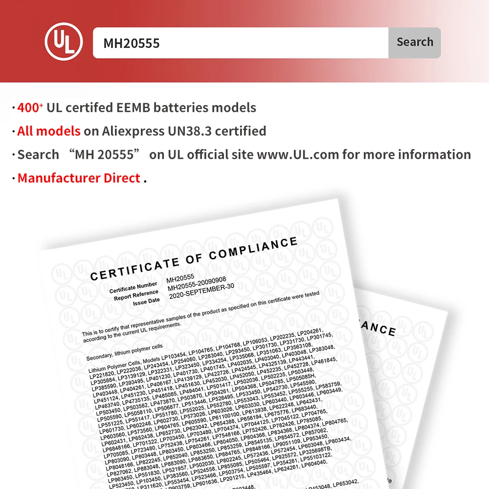 Литий-полимерная аккумуляторная батарея EEMB 602248 3 7 в 600 мАч для GPS-навигатора MP5