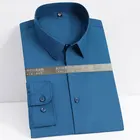 Рубашка мужская стрейч, деловая сорочка кроя Regular Fit для работы с длинными рукавами, однотонная, не требует глажки, в повседневном стиле, для офиса