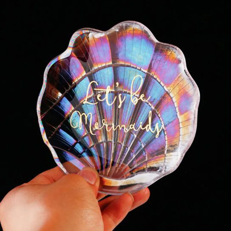 Креативная тарелка в форме стеклянной раковины закуска Русалочка десертная