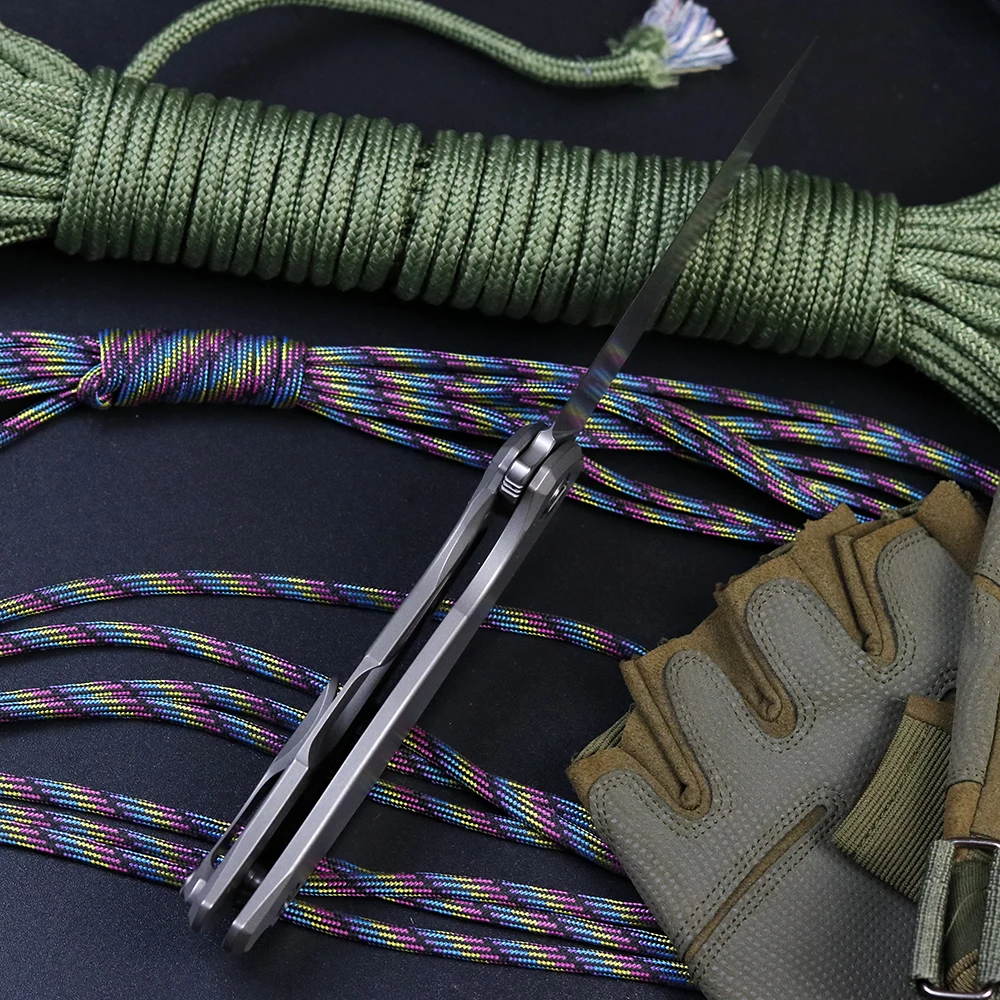 Green thorn Flipper F95 K110 стальной Nudist титановая ручка карманный складной нож для кемпинга