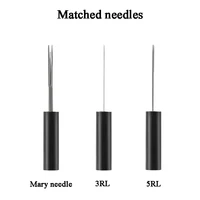 10pcslot professional permanent makeup needles sterilized disposable tattoo round needle 3rl 5rl for microblading manual pen