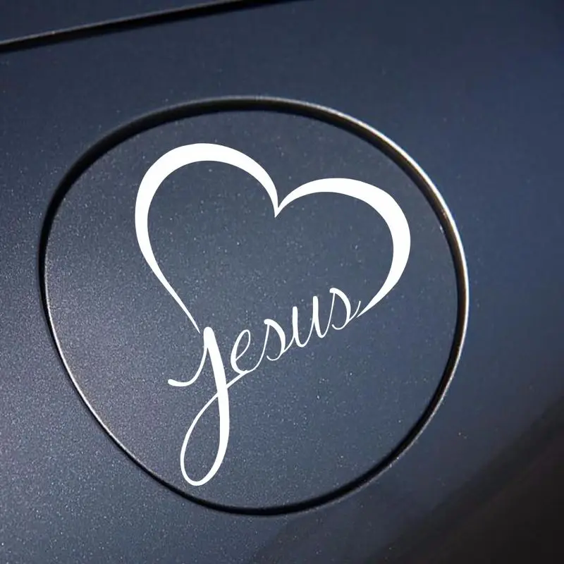 

Jesus God Christian Vinyl Waterproof Car Sticker Love Heart Auto Removable Decal