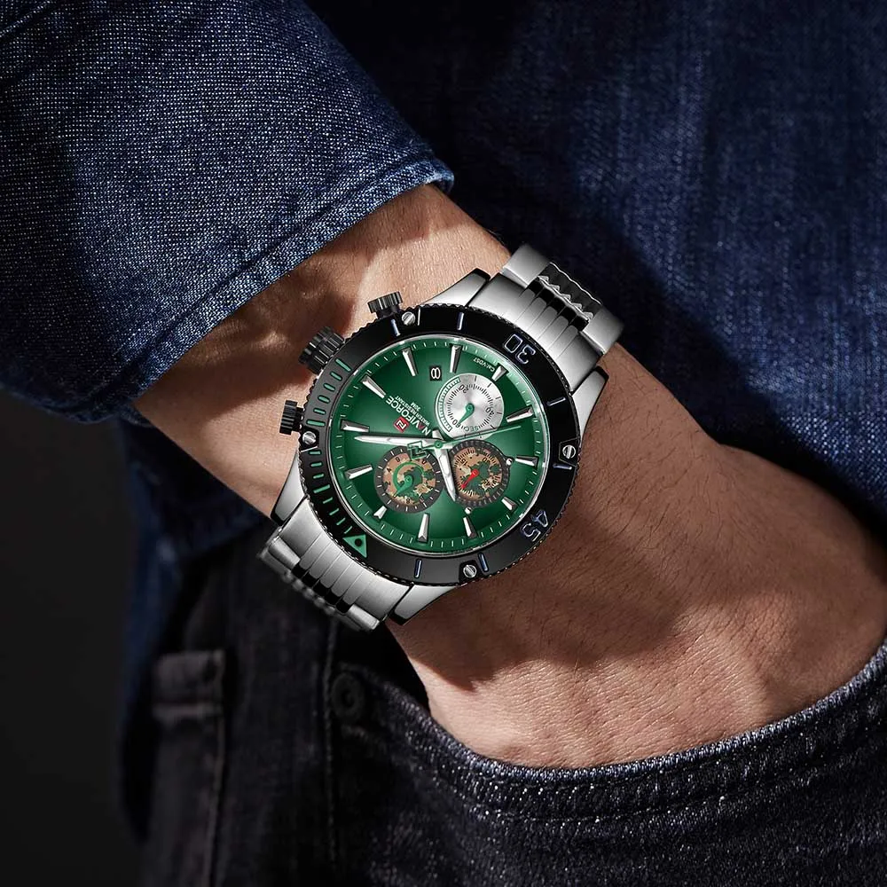 

NAVIFORCE Men Watch Luxury Top Brand Sport Chronograph Watches Waterproof Stainless Steel Quartz Wristwatch Relogio Masculino