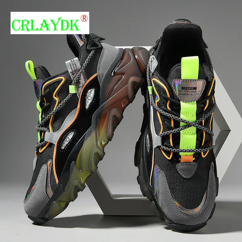 

Кроссовки CRLAYDK мужские спортивные, дышащие сетчатые, Нескользящие, на шнуровке, для бега, тренировок и ходьбы