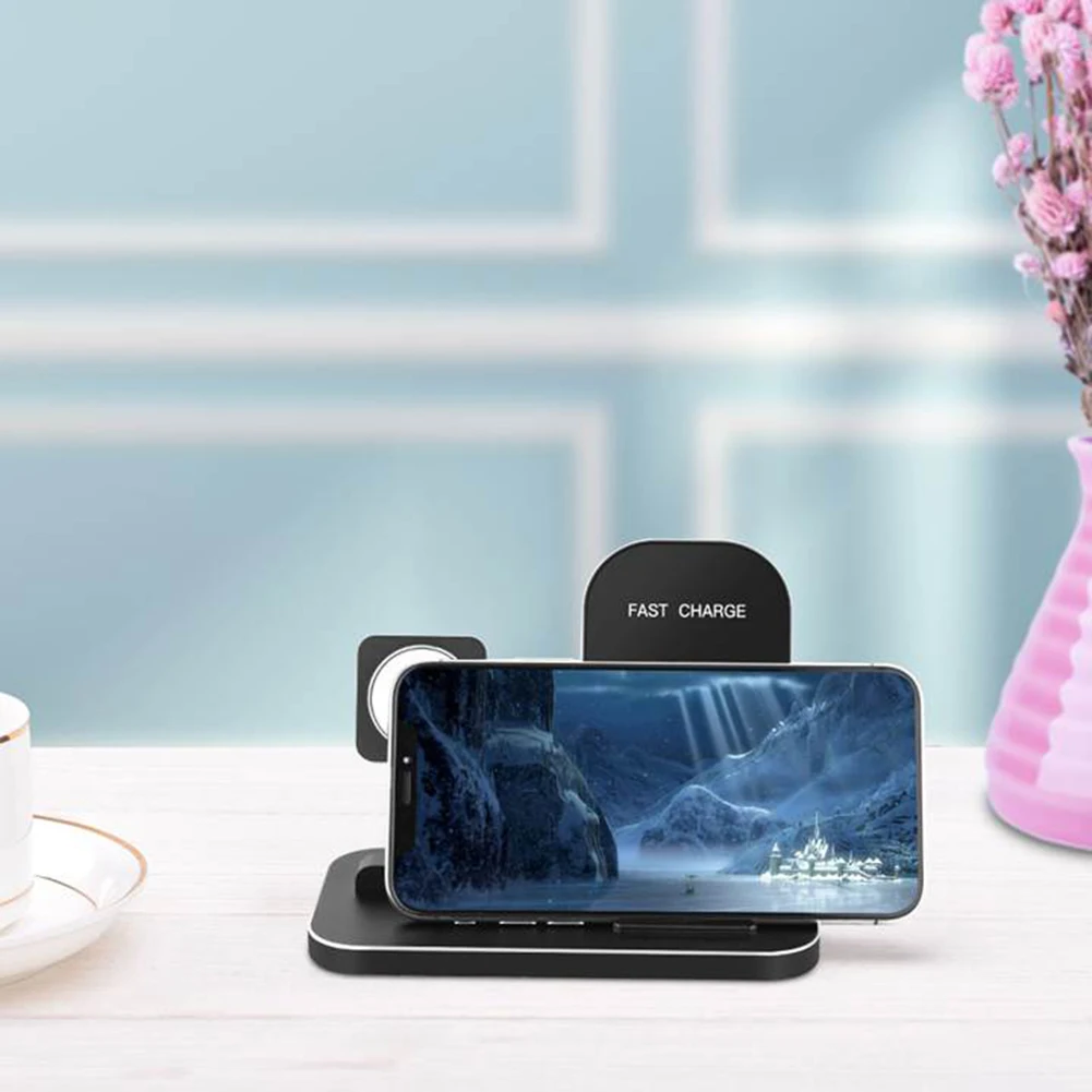 

3 In1 Qi Fast Wireless Charging Dock Stand Station For I Watch Iphone X XS