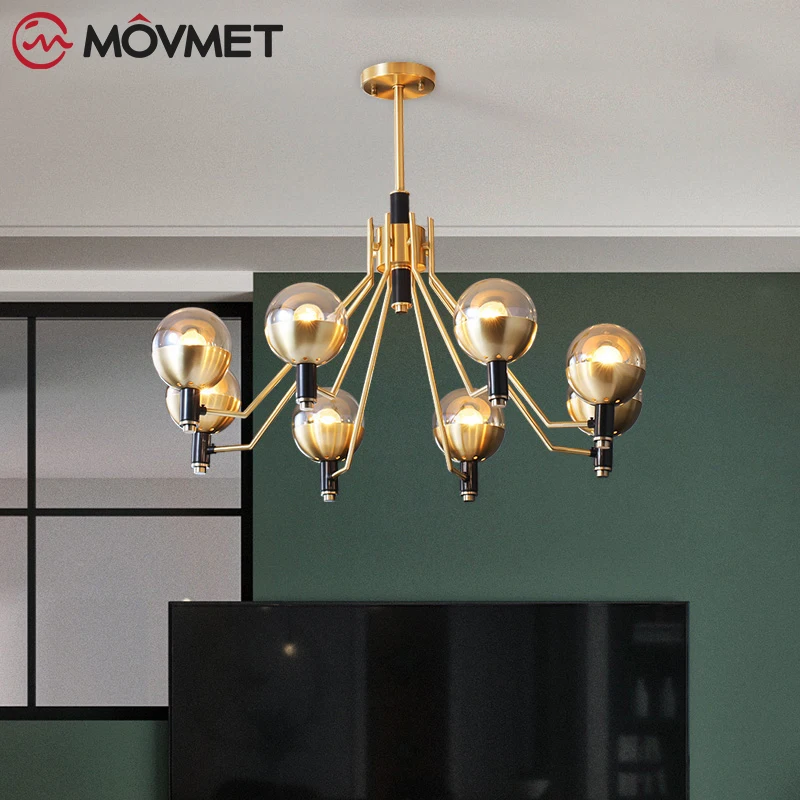 Modern Nordic Chandelier Lighting for Living Room Bedroom Iron Indoor Fixture Design Creative Hanging Lamps | Лампы и освещение