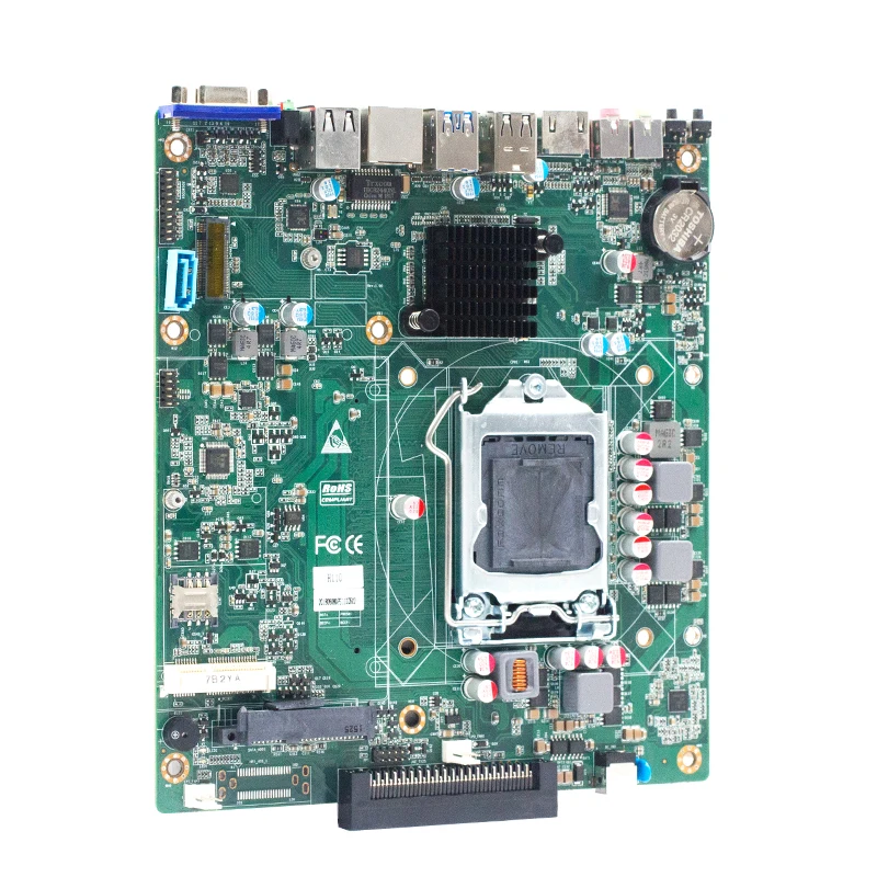 Материнские платы LGA1151 H110 chip ops 6 * USB 16GB ddr4 Промышленная материнская плата DC12-19V mini pc