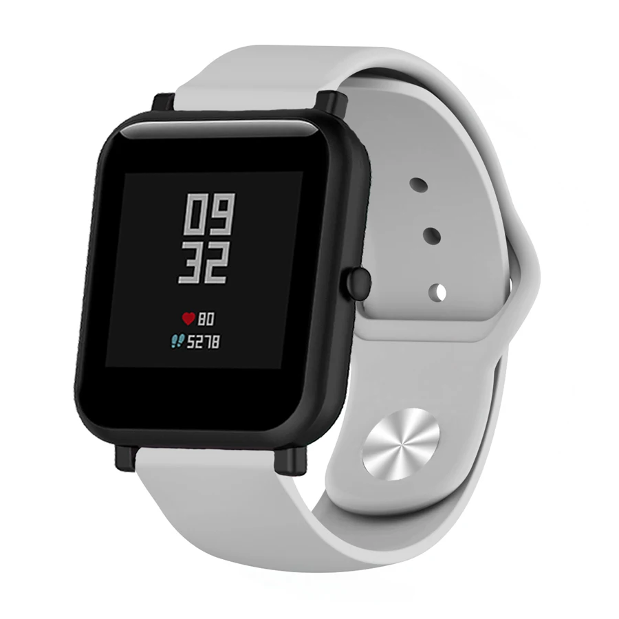 1 шт. силиконовый ремешок для смарт браслета Huami Amazfit фитнес трекер аксессуары