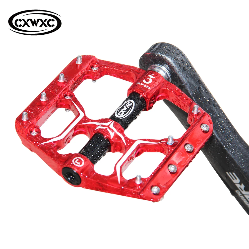 

CXWXC Flat Bike Pedals MTB Road 3 Sealed Bearings Bicycle Pedal Mountain Bike Pedals Wide Platform Accessories Part
